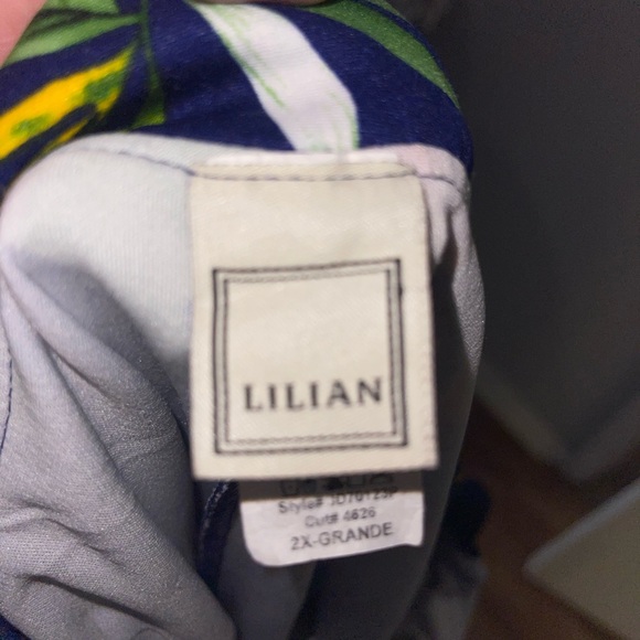 Vintage Tropical Floral Mini Dress - Navy and Multicolor - Picture 4 of 5